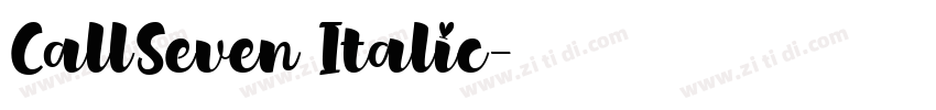 CallSeven Italic字体转换